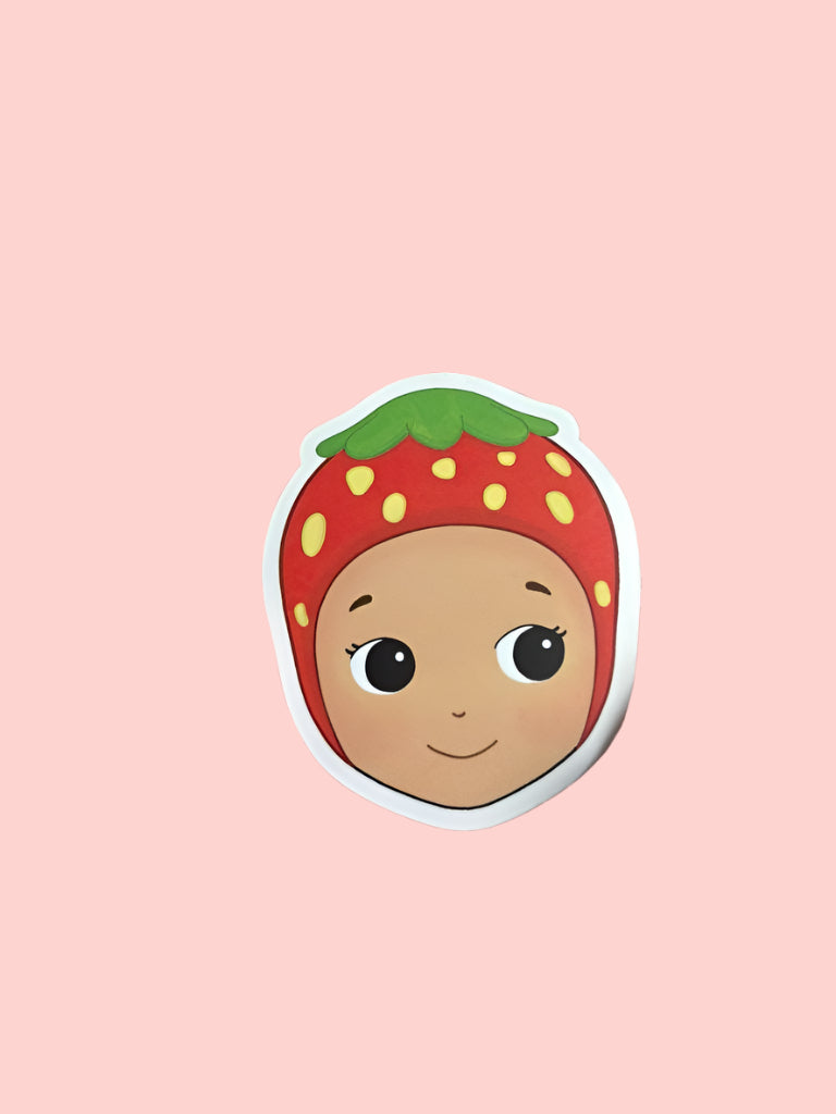 Strawberry Sonny Angel matte vinyl sticker